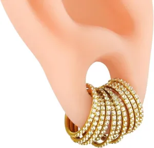 10 PCS Septum Rings Hoop with CZ, 16G/1.2*(6-8-10)mm earrings Surgical Stainless Steel ear gauges weight,Segment Nose Rings, Cartilage Clicker Hoop Earrings for Rook, Daith, Tragus,Gold Silver