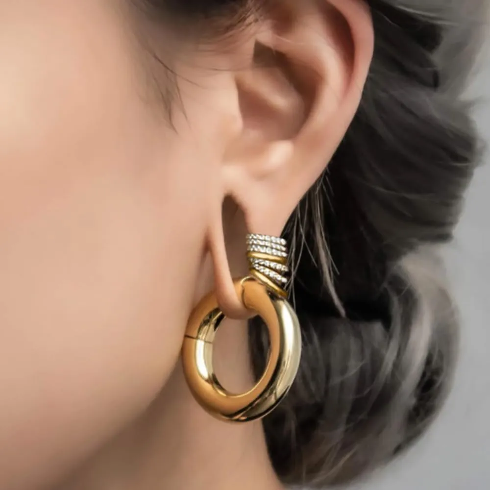10 PCS Septum Rings Hoop with CZ, 16G/1.2*(6-8-10)mm earrings Surgical Stainless Steel ear gauges weight,Segment Nose Rings, Cartilage Clicker Hoop Earrings for Rook, Daith, Tragus,Gold Silver