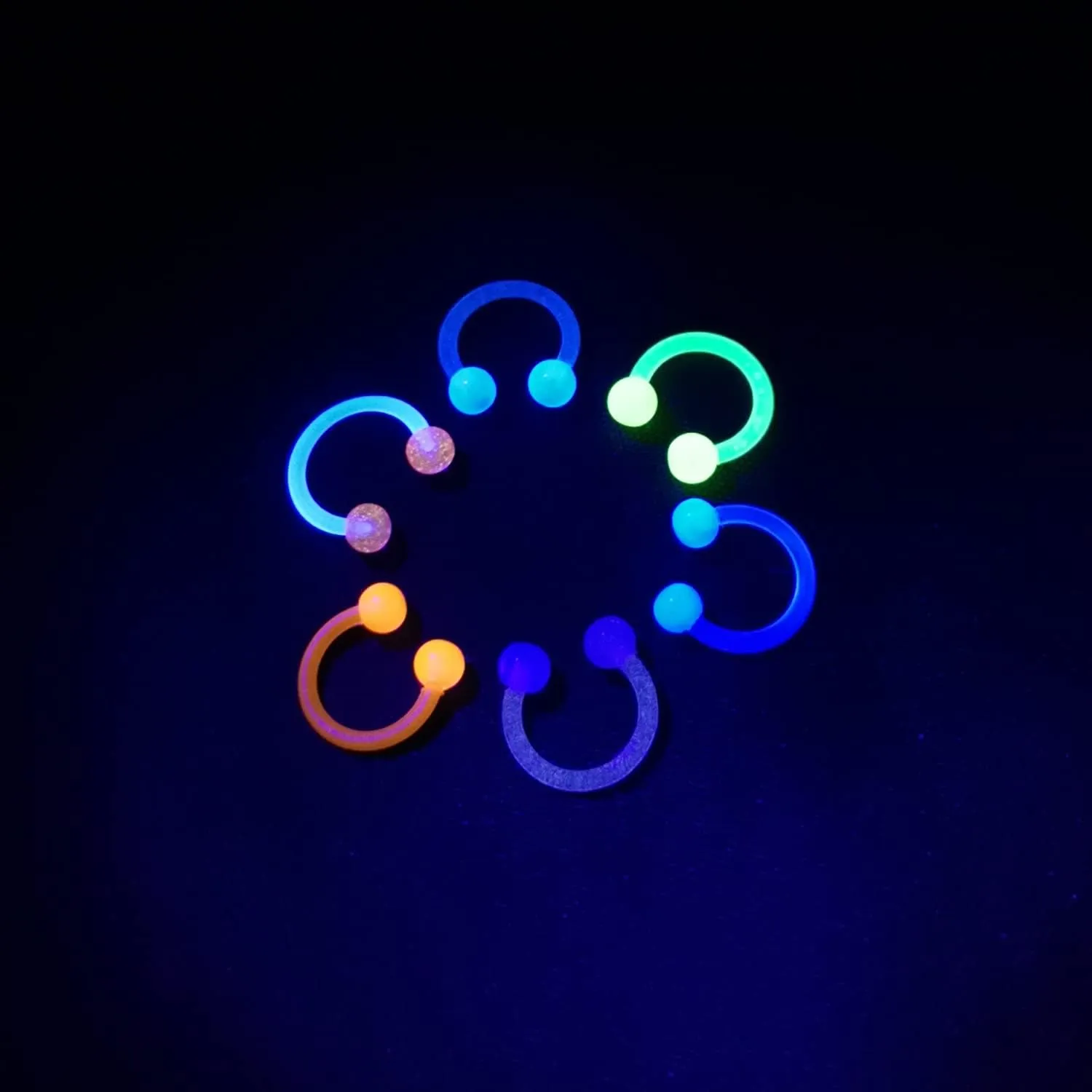 14g 16g Clear Nose Septum Rings Retainer, Plastic Nose Rings for Work Surgery, Horseshoe Smiley Piercing Jewelry, Clear Piercing Retainer for Eyebrow Daith Rook Tragus Helix Piercing Jewelry