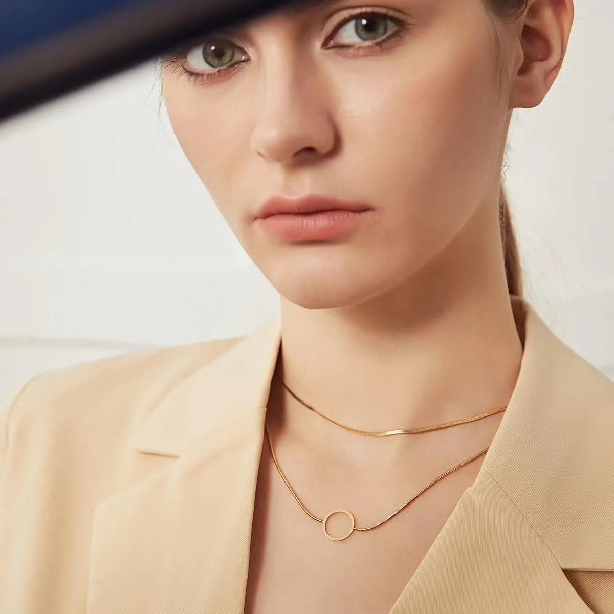 14K Gold Layered Choker Necklace for WomenDainty Gold Chain Necklace Layering Cute Pendant Choker Necklaces for Women.