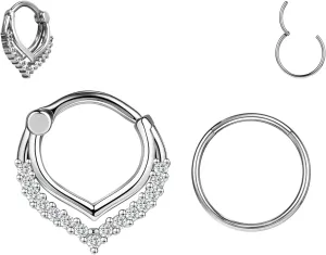 16G 8mm/10mm Nose Rings Hoops Surgical Steel Septum Rings Hoops Hinged Segment Nose Cartilage Clicker Hoop Earrings Piercing Rings for Piercing Rings for Women Men Gold Silver
