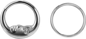 16G 8mm/10mm Nose Rings Hoops Surgical Steel Septum Rings Hoops Hinged Segment Nose Cartilage Clicker Hoop Earrings Piercing Rings for Piercing Rings for Women Men Gold Silver