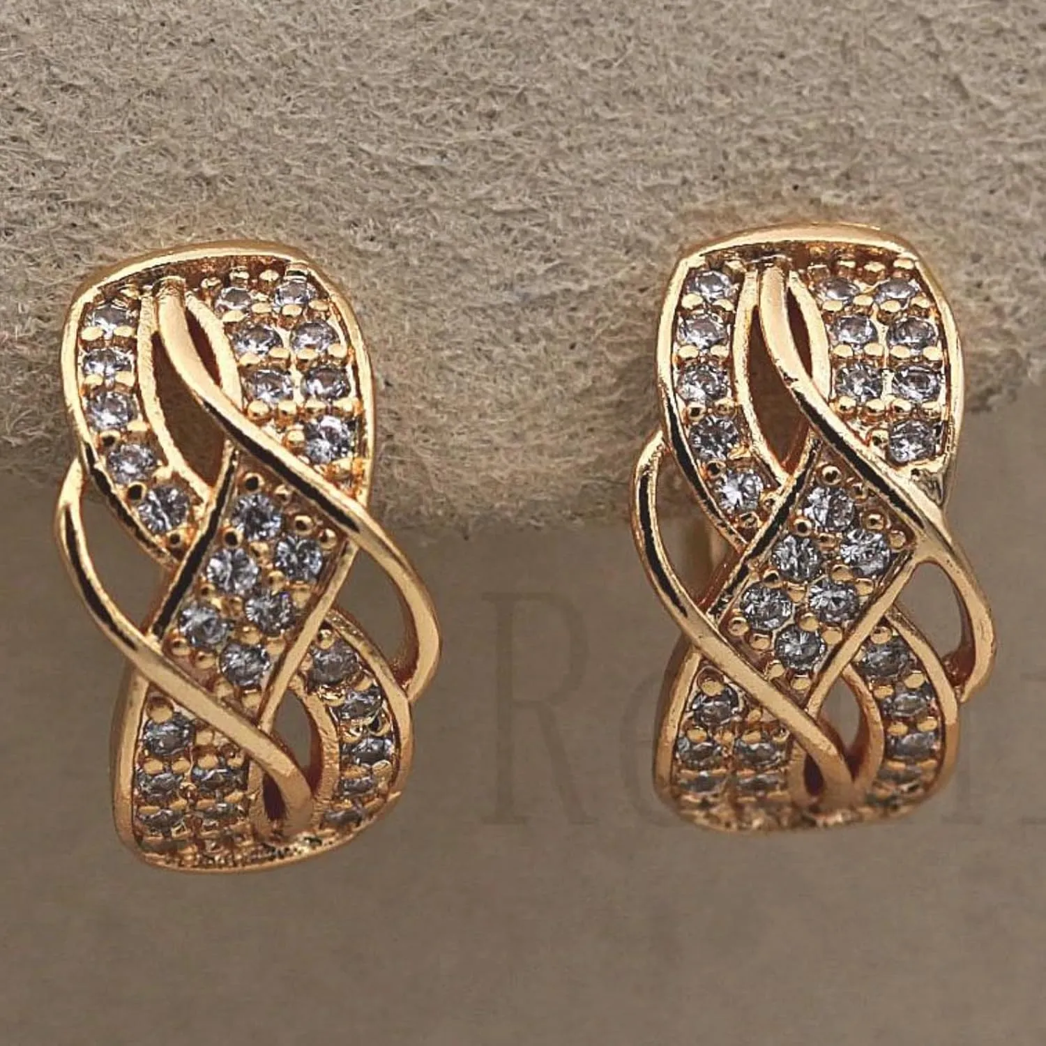 18K Gold Plated, 4 Pairs Small Huggie Hoop Earrings Set for Women, Heart Swirl Design, Hypoallergenic Cubic Zirconia Earrings, Lightweight, gold hoops, gold earrings, Jewelry for Gifts, Fashion