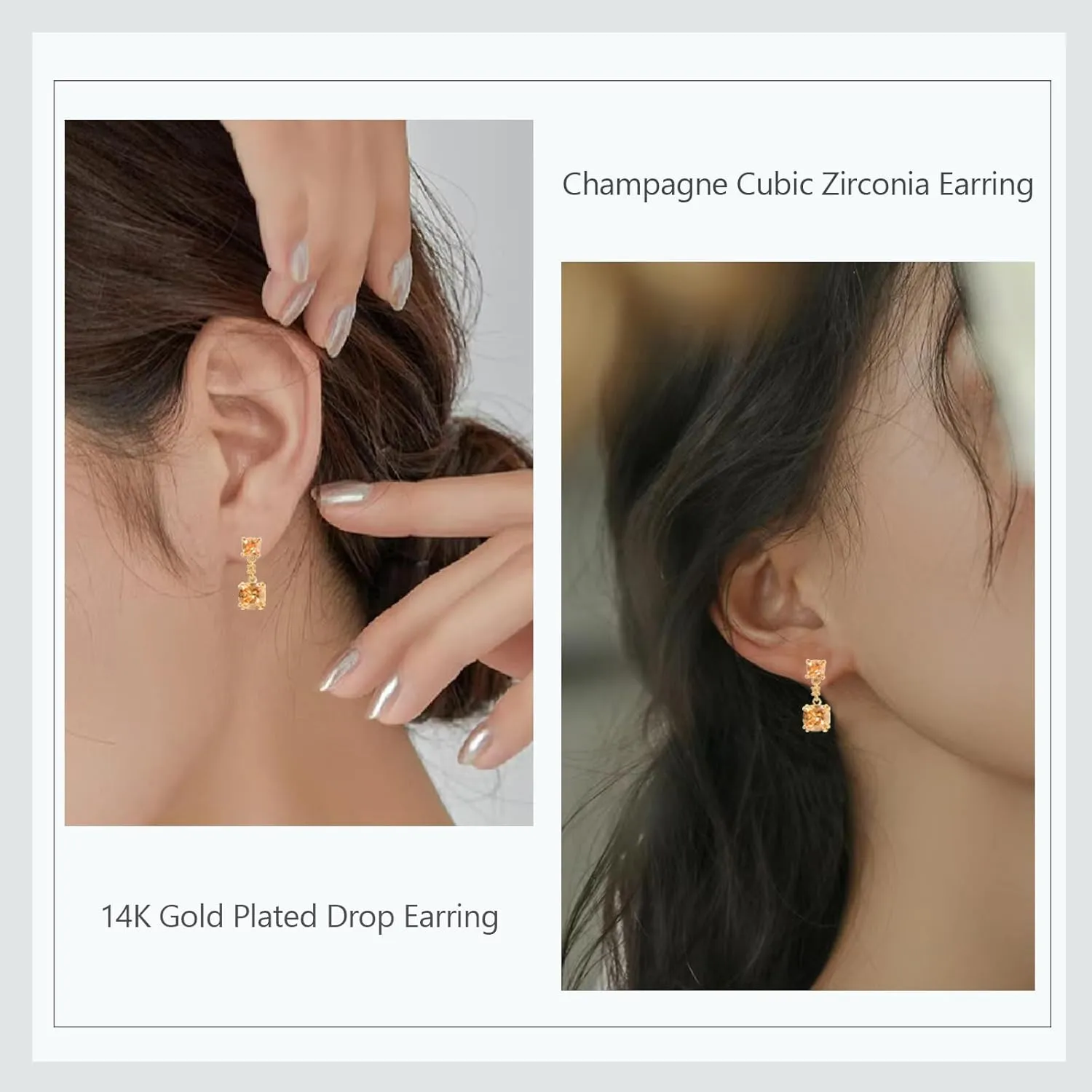 18k/14k Gold Plated Jewelry Set for Women 4/2 Pcs Emerald-cut/Heart/Cushion-cut Cubic Zirconia Necklace Earring Bracelet Anklet Set Birthstone Jewelry Wife Mother Wedding Prom Birthday Gift