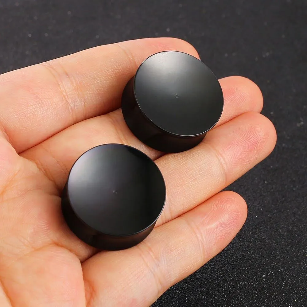 2PCS 8mm-25mm (0G-1") Concave Ear Gauges Ear Plugs Gauges Tunnels for Stretched Ears Hypoallergenic 316 Stainless Steel Ear Body Piercing Jewelry for Women Men