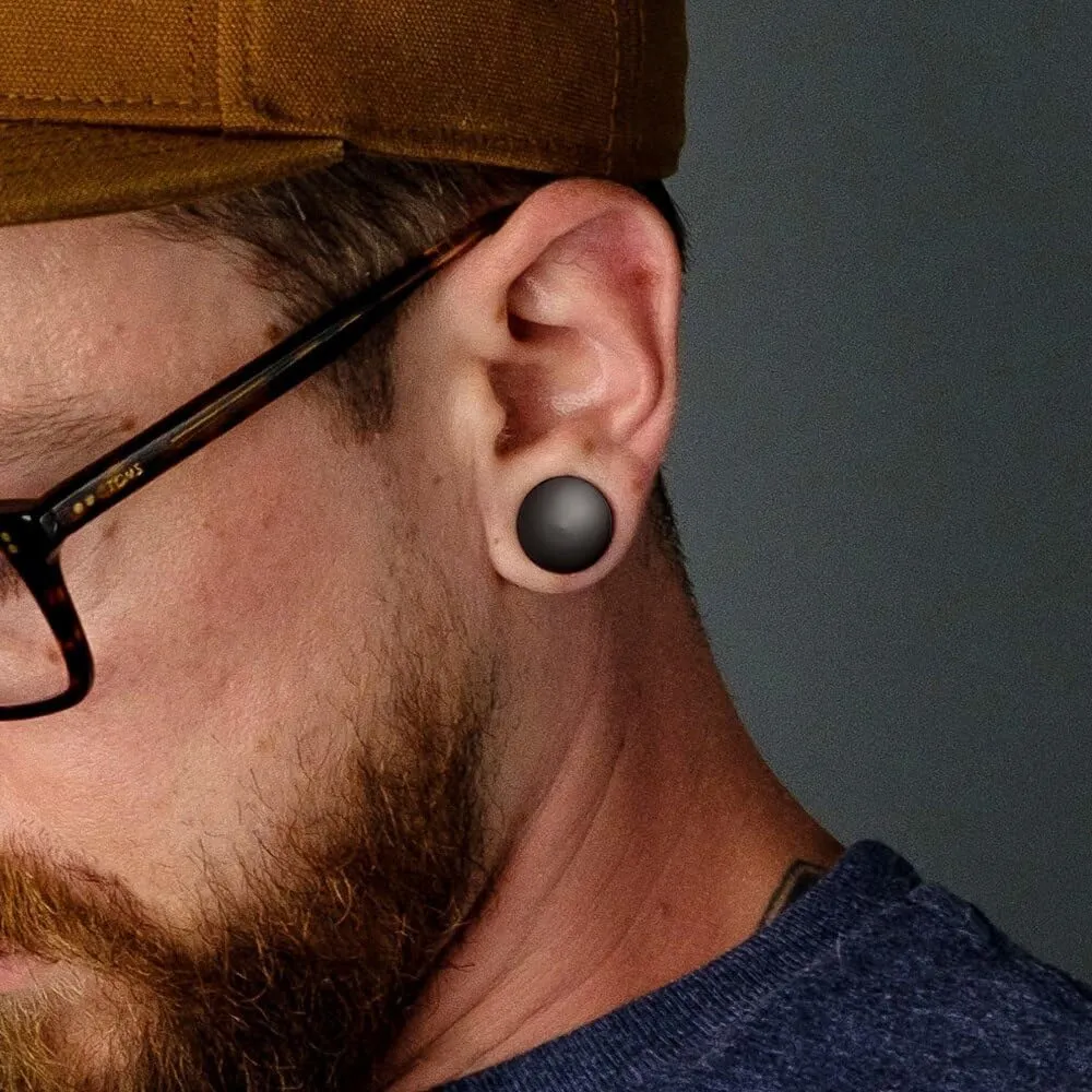 2PCS 8mm-25mm (0G-1") Concave Ear Gauges Ear Plugs Gauges Tunnels for Stretched Ears Hypoallergenic 316 Stainless Steel Ear Body Piercing Jewelry for Women Men