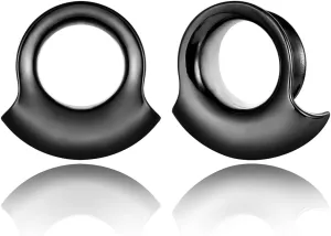2PCS Ear Plugs Gauges for Stretched Ears Hypoallergenic 316 Stainless Steel Ear cuff Tunels 8mm-25mm (0G-1") Body Piercing Jewelry for Women Men