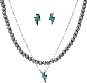 3 Pieces Navajo Pearl Necklace For women Turquoise Layered Necklace Western Boho Beaded Necklaces Set Jewelry