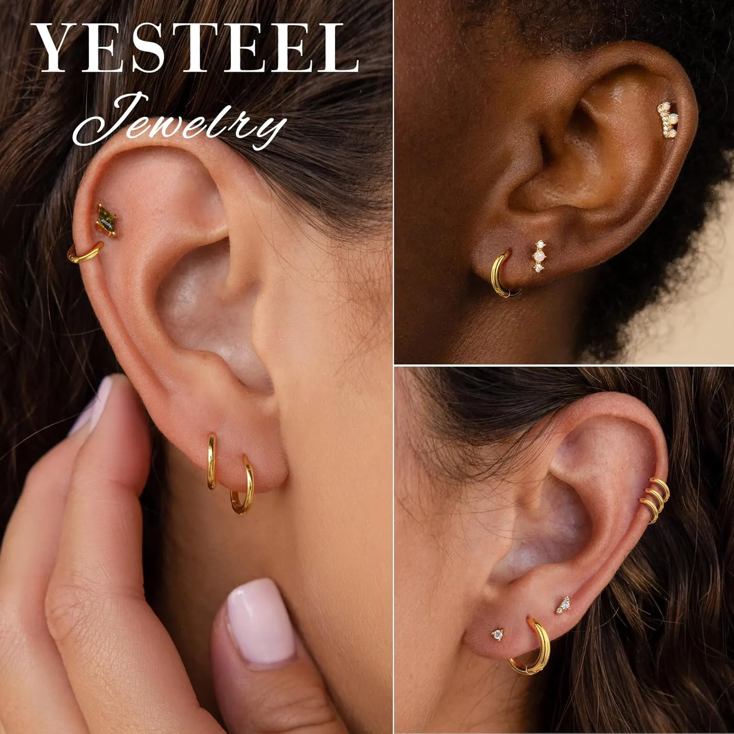 316L Surgical Steel Hoop Earrings, 6mm-20mm Huggie Earrings Men Hypoallergenic, Small Sleeper Mens Hoop Earring Cartilage Earring for Women 20G 18G