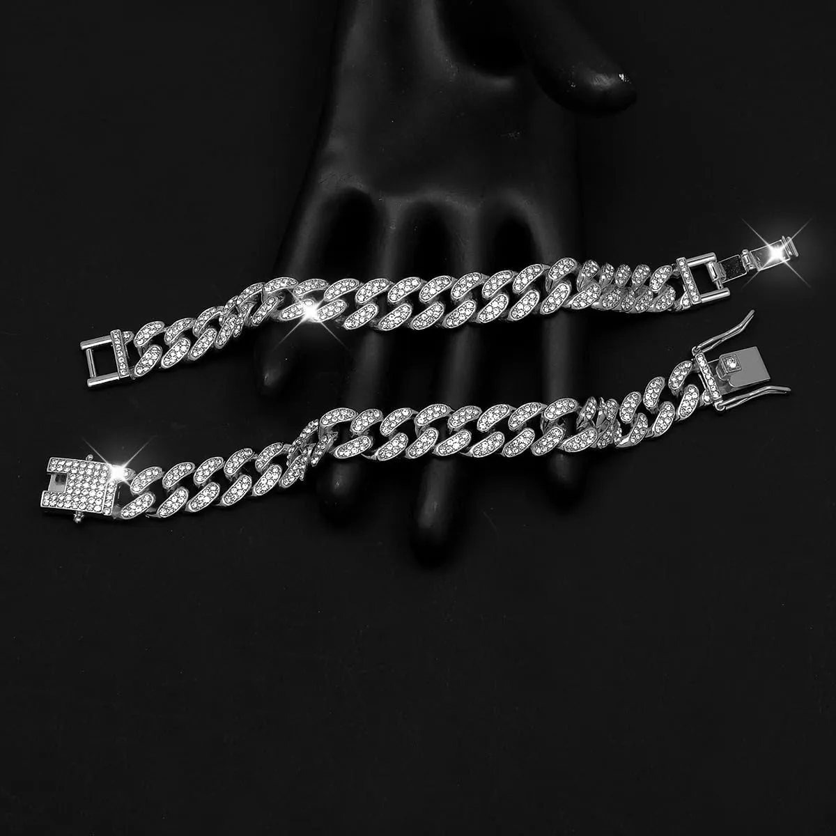 3PCS Gold Silver Ankle Bracelets for Women Clustered Tennis Anklets Bracelet Layered Link Anklet Set Bling Rhinestone Fashion Jewelry for Women Set