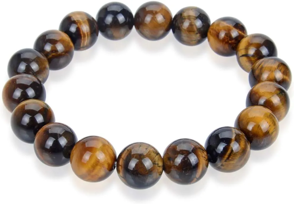 Adabele 1pc Natural Stretch Gemstone Bracelet 10mm (0.39") Bead 7 Inch to 8.5 Inch Healing Crystal Energy Quartz Chakra Jewelry Women Men Birthday Gift