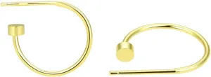 Adabele Authentic Sterling Silver Half Round C Hoop Huggie Earrings 10mm 15mm 20mm 3mm Circle Dot Hypoallergenic Nickel Free Jewelry Women Birthday Gift