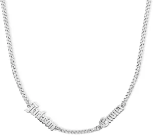 AILIN Custom Name Necklace For Men Stainless Steel 1-5 Names Necklace Personalized Old English Font Name Plate Pendant With Curb Chain Father Birthday Jewelry Gifts For Him Dad Grandpa