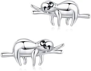 Animal Earrings 925 Sterling Silver Cute Panda/Koala/Sloth Stud Earrings Animal Jewelry Gift for Women Girls Hypoallergenic Earrings for Sensitive Ears
