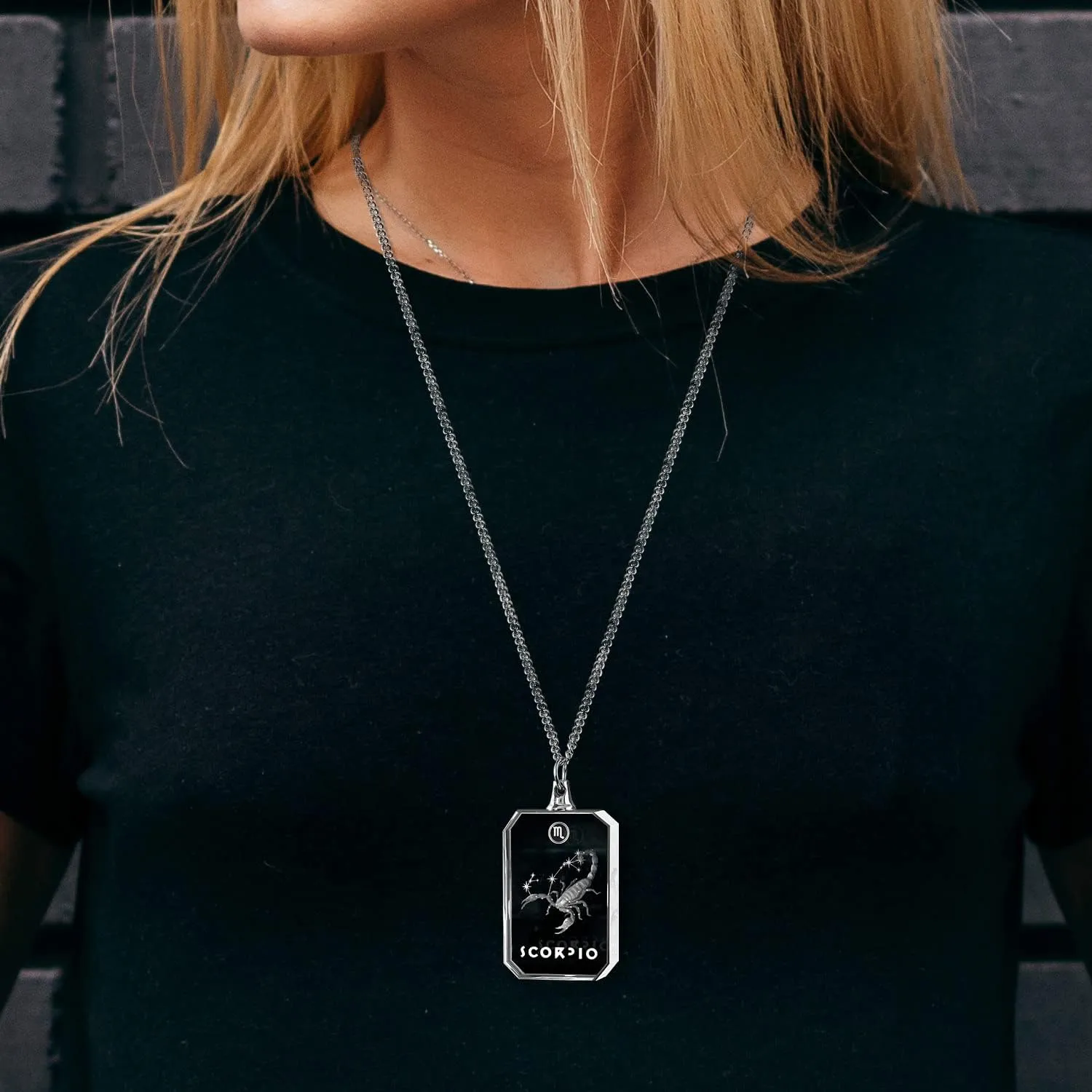 ArtPix 3D Zodiac Sign Crystal Necklace Gifts, 3D Laser Etched Engraved Zodiac Symbol Necklaces Accessories, Personalized Memorial Birthday Gifts for Mom, Dad, Men, Women, Him, Her