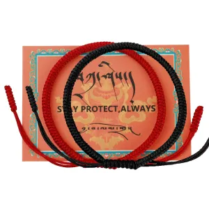Authentic blessed Tibetan monks handmade Dorje Knot protection bracelet for men and women with a talisman.Red bracelet-matching bracelets-couples bracelets-friendship bracele-gift for men