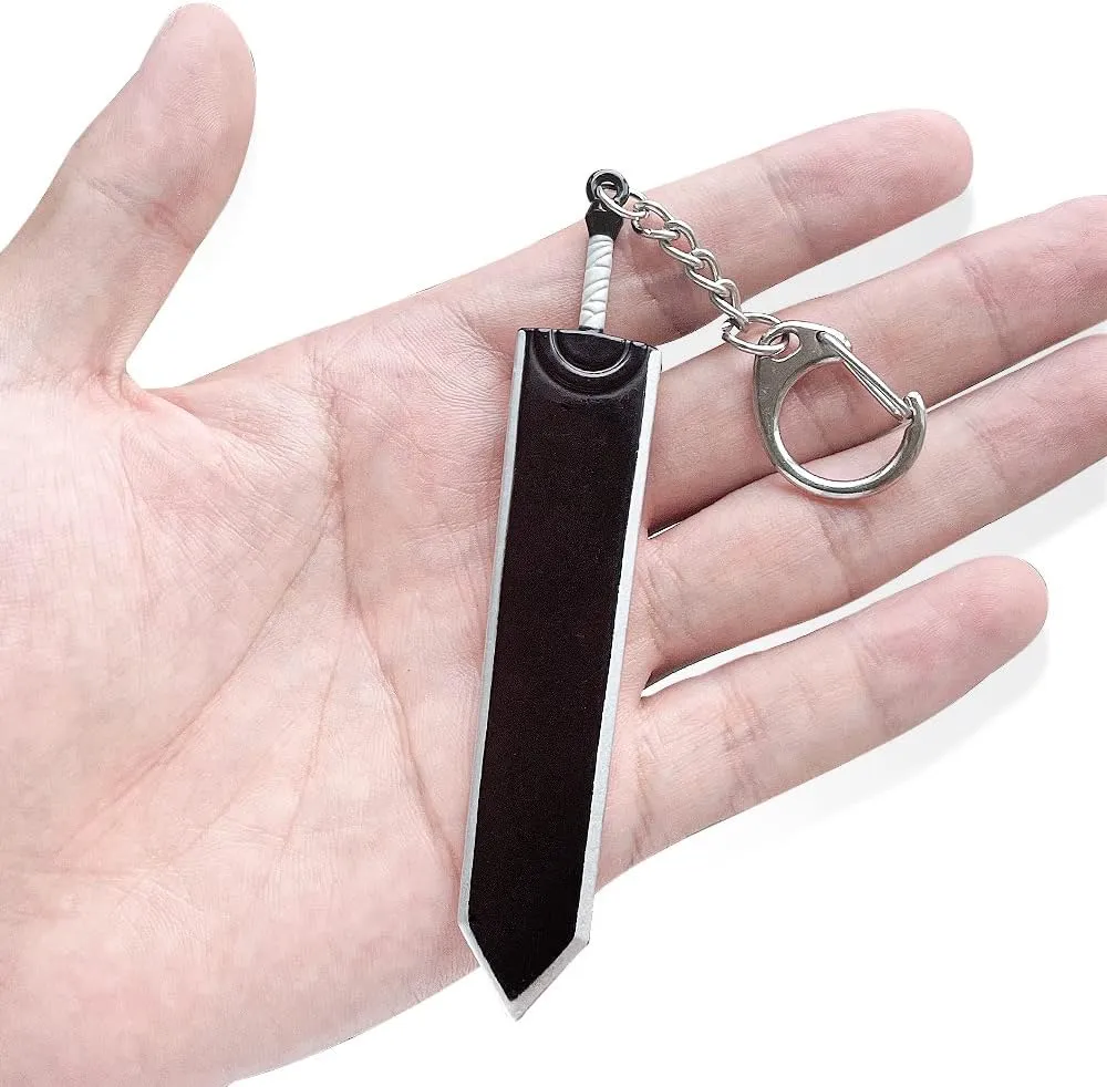 Berserker Guts Sword Necklace Keychain - Berzerk Behelit Chains - Gift for Women Men and Fans