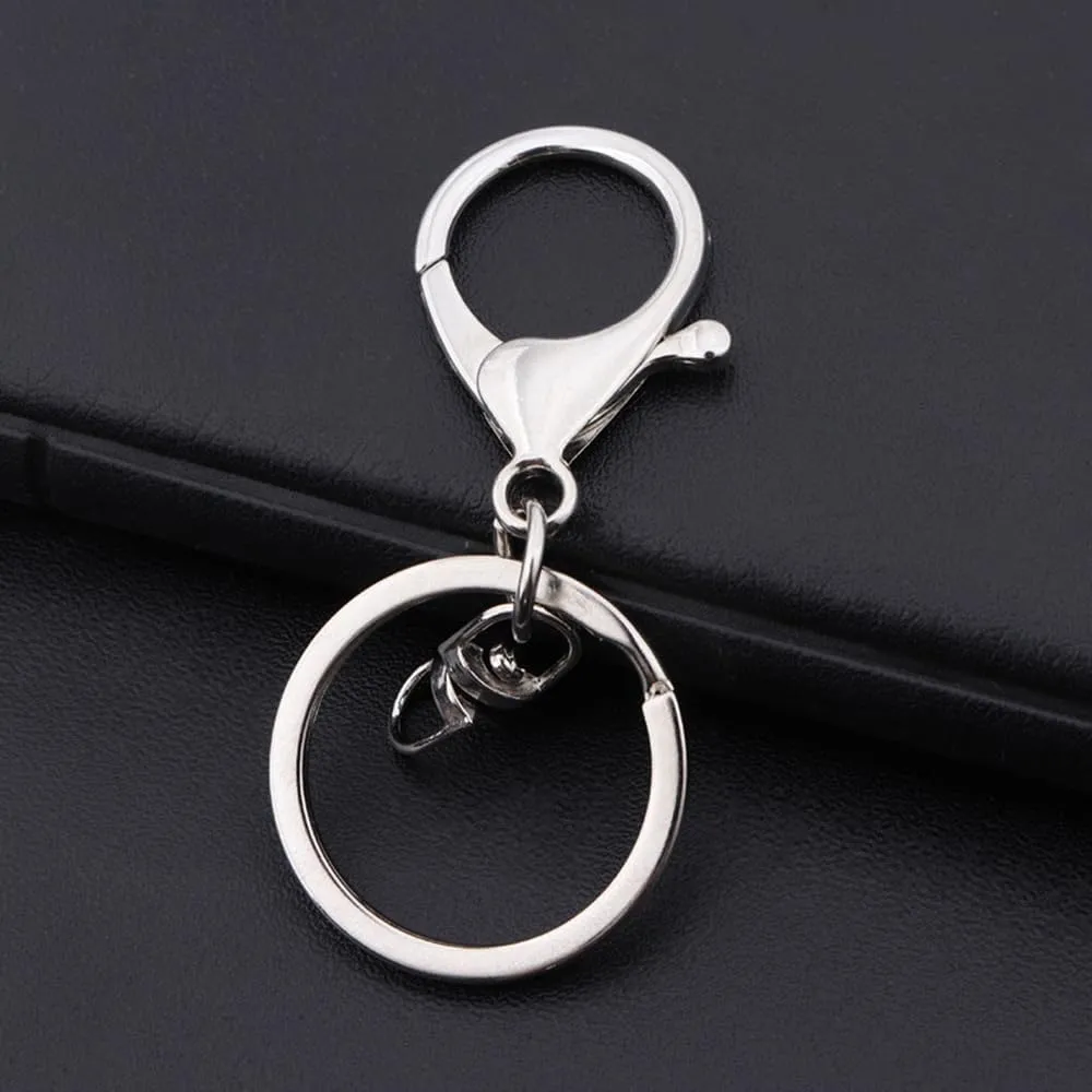 BiyrlyStainless Steel Keyrings,Round Key Rings for Flat Keychains For Home Car Office Keys Attachment