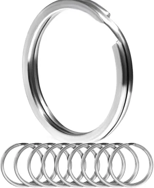 BiyrlyStainless Steel Keyrings,Round Key Rings for Flat Keychains For Home Car Office Keys Attachment