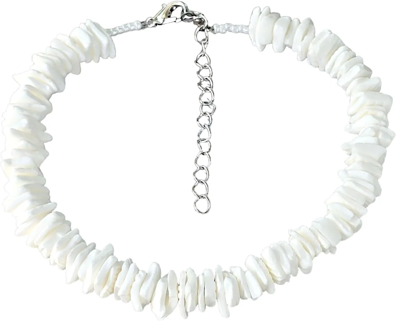 BlueRica Puka Chip Shell Anklet (Solid Color) 10"