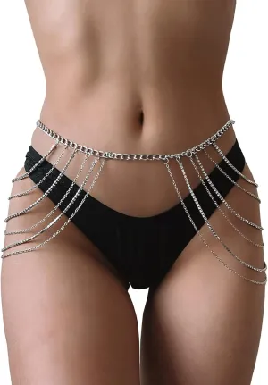 Body Chains Belts For Women Sexy Waist Chain Rhinestone Body Jewelry Rave Outfits Festival Accessories