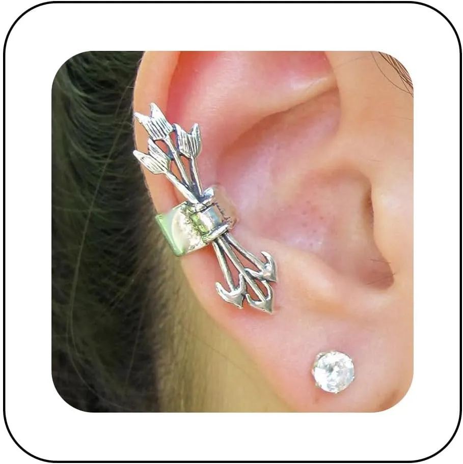 Bohemian Arrow Ear Cuff Earrings Silver Arrow Cuff Earrings Boho Tribal Cuff Wrap Earrings Non Piercing Clip On Earring Jewellery for Women