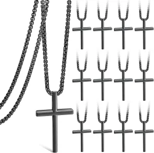 Bulk Stainless Steel Cross Necklace for Men Gifts Christian Gift Cross Necklace Pendant