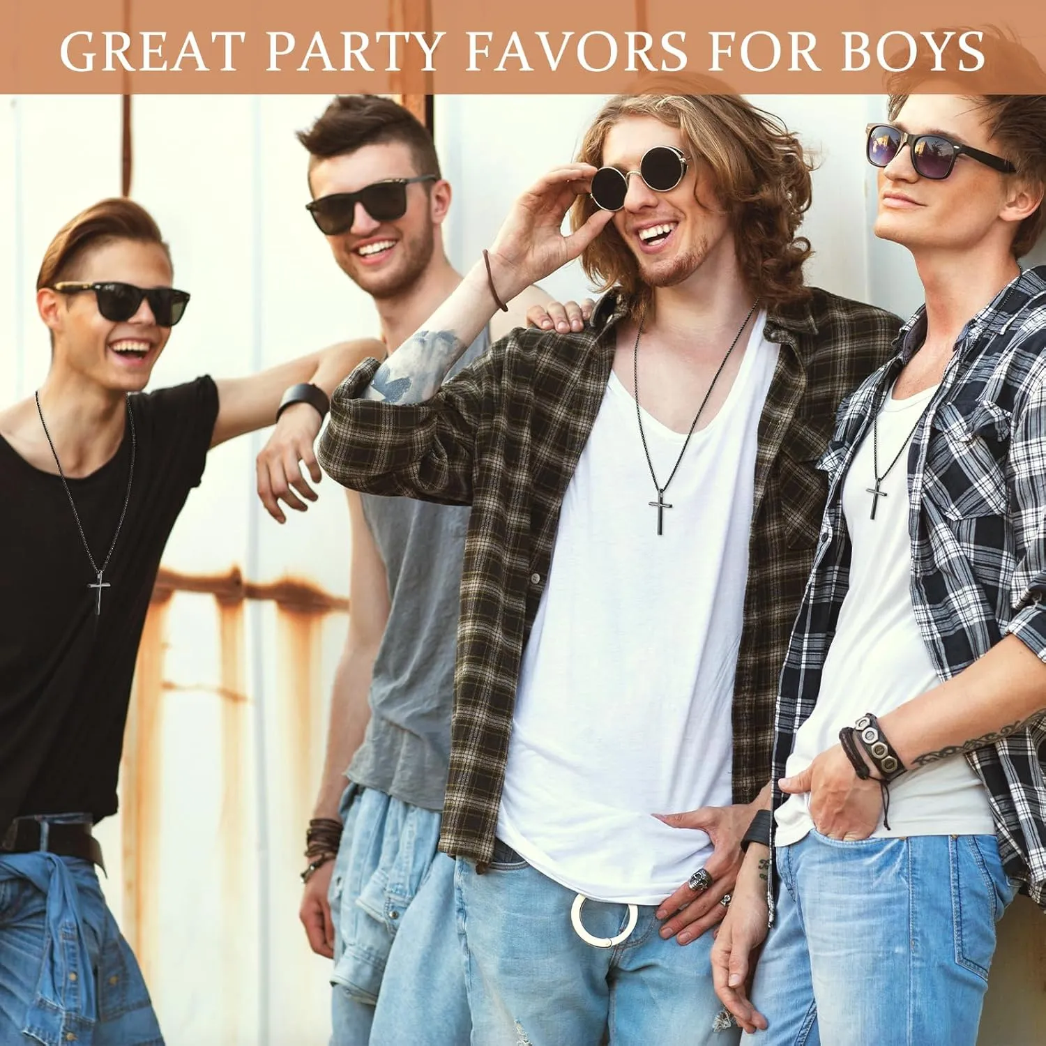 Bulk Stainless Steel Cross Necklace for Men Gifts Christian Gift Cross Necklace Pendant