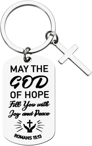 Christian Bible Verse Keychains Faith Based Gifts for Women Men Cross Religious Birthday Gifts for Son Daughter Inspirational Gift for Best Friend Graduation Gifts for Boyfriend Girlfriend Gifts