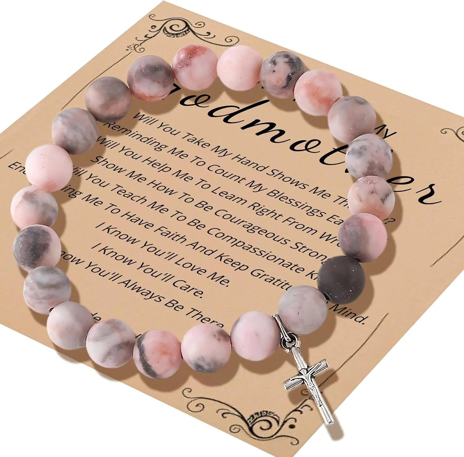 Christian Gifts for Women, Inspirational Cross Bracelets for Daughters Granddaughters, Religious Faith Bracelets for Birthdays/Christmas, Jesus Jewelry for Sisters Friends Mom Grandmother Godmother