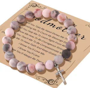 Christian Gifts for Women, Inspirational Cross Bracelets for Daughters Granddaughters, Religious Faith Bracelets for Birthdays/Christmas, Jesus Jewelry for Sisters Friends Mom Grandmother Godmother