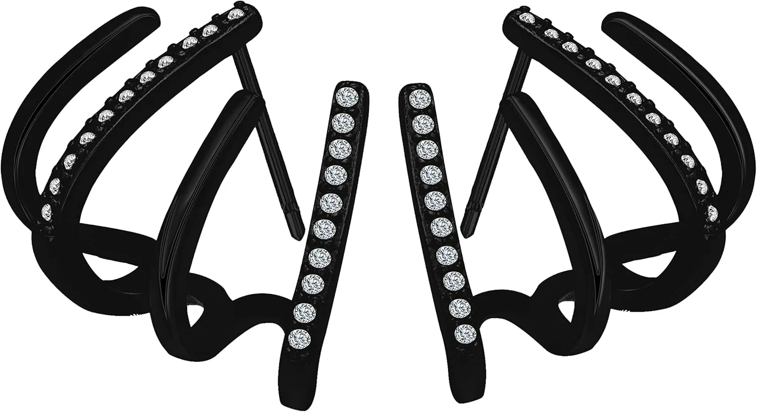 Claw Earring Cuff for Women,Zircon Needle Earrings Wrap Stud Ear Cuff Piercing Studs Earrings