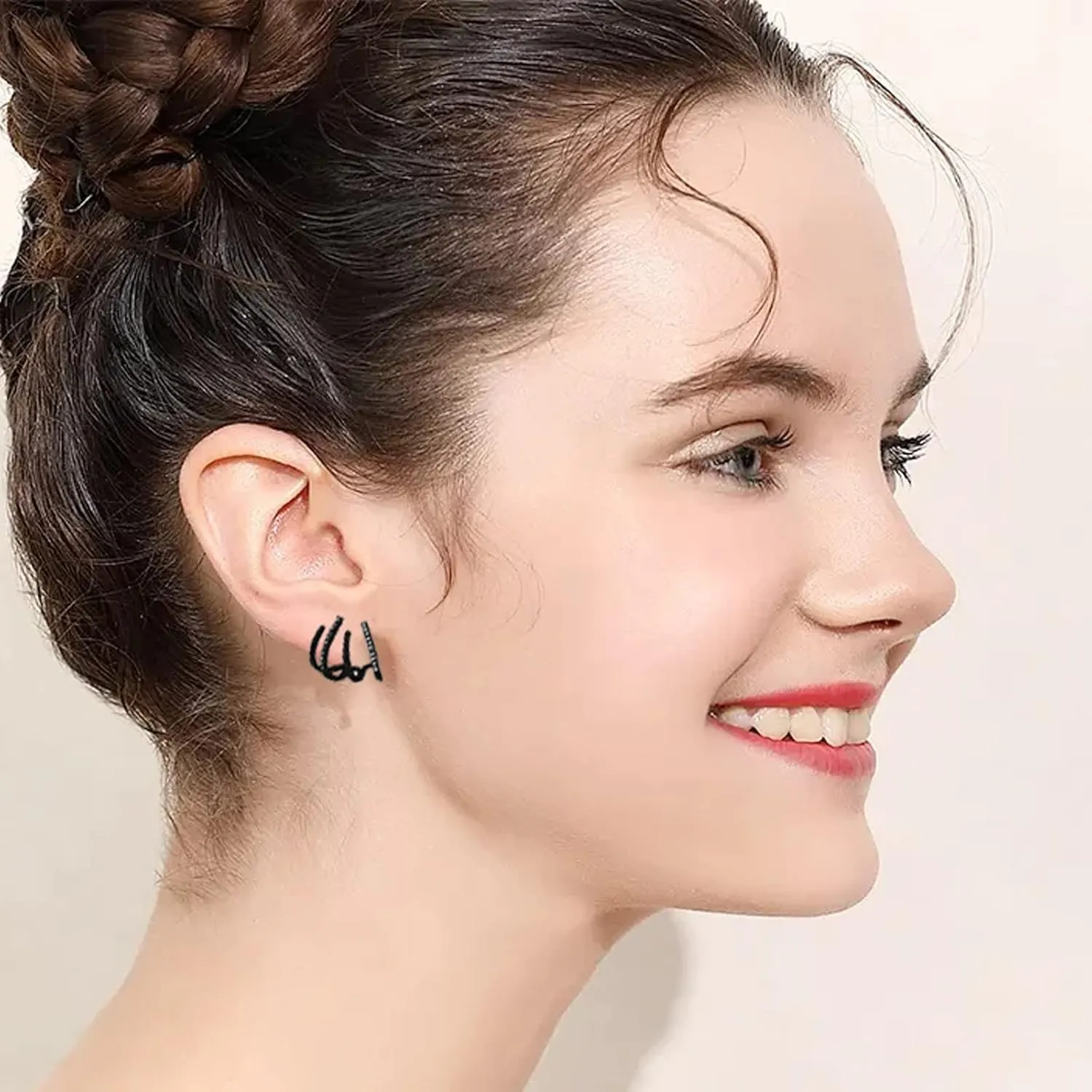 Claw Earring Cuff for Women,Zircon Needle Earrings Wrap Stud Ear Cuff Piercing Studs Earrings