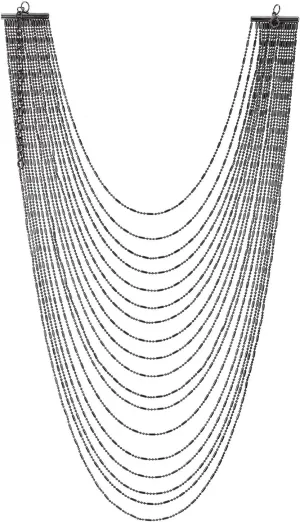 COOLSTEELANDBEYOND Grey Waterfall Multi-Strand Statement Necklace Pendant, Long Metal Ball Chains, Unique Hipster