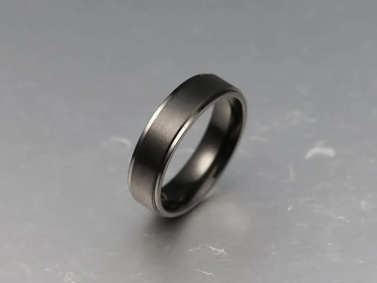 Couples Rings Black, Stainless Steel Rings Black Brushed Ring Comfort Fit