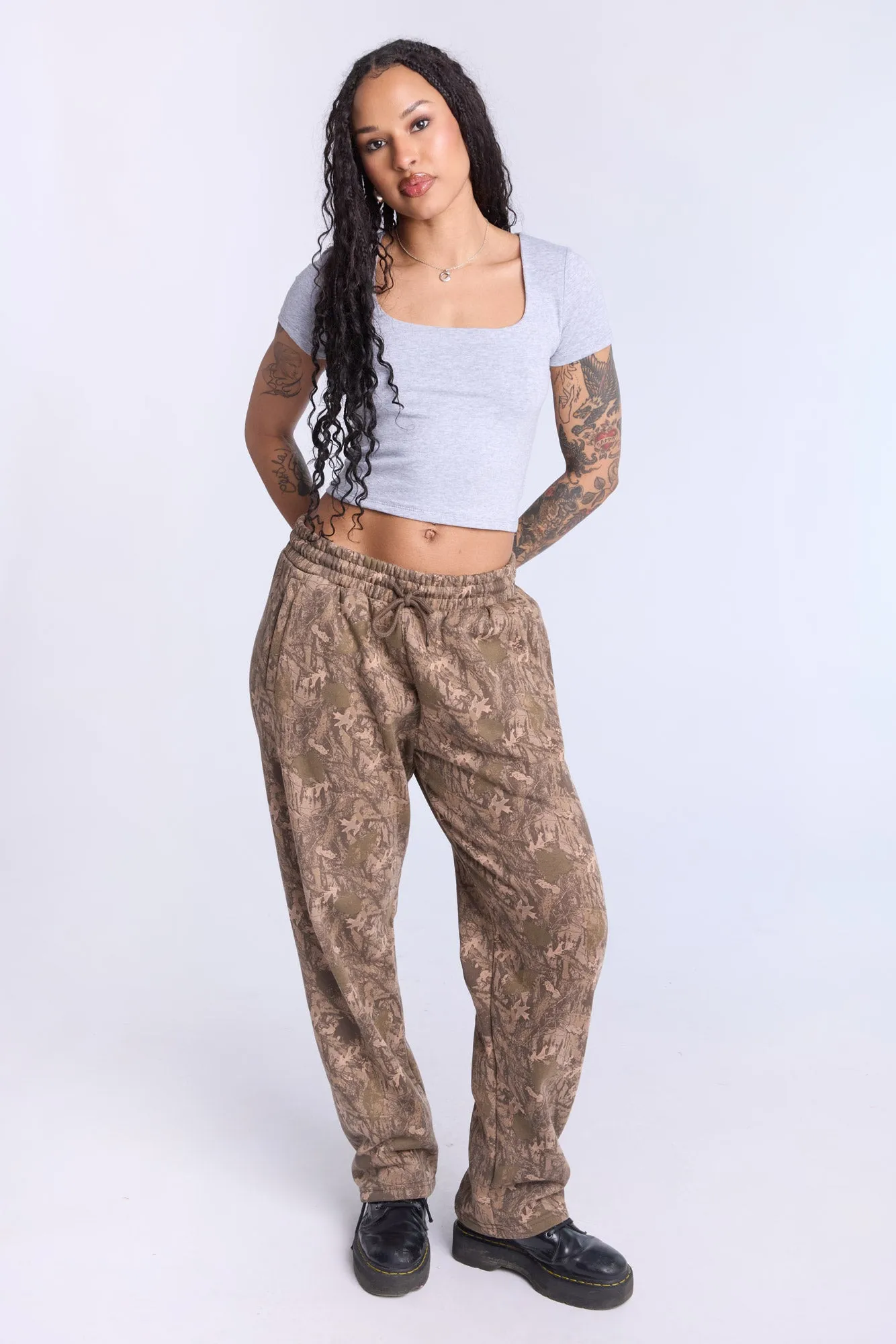 Cropped Square Neck Tee