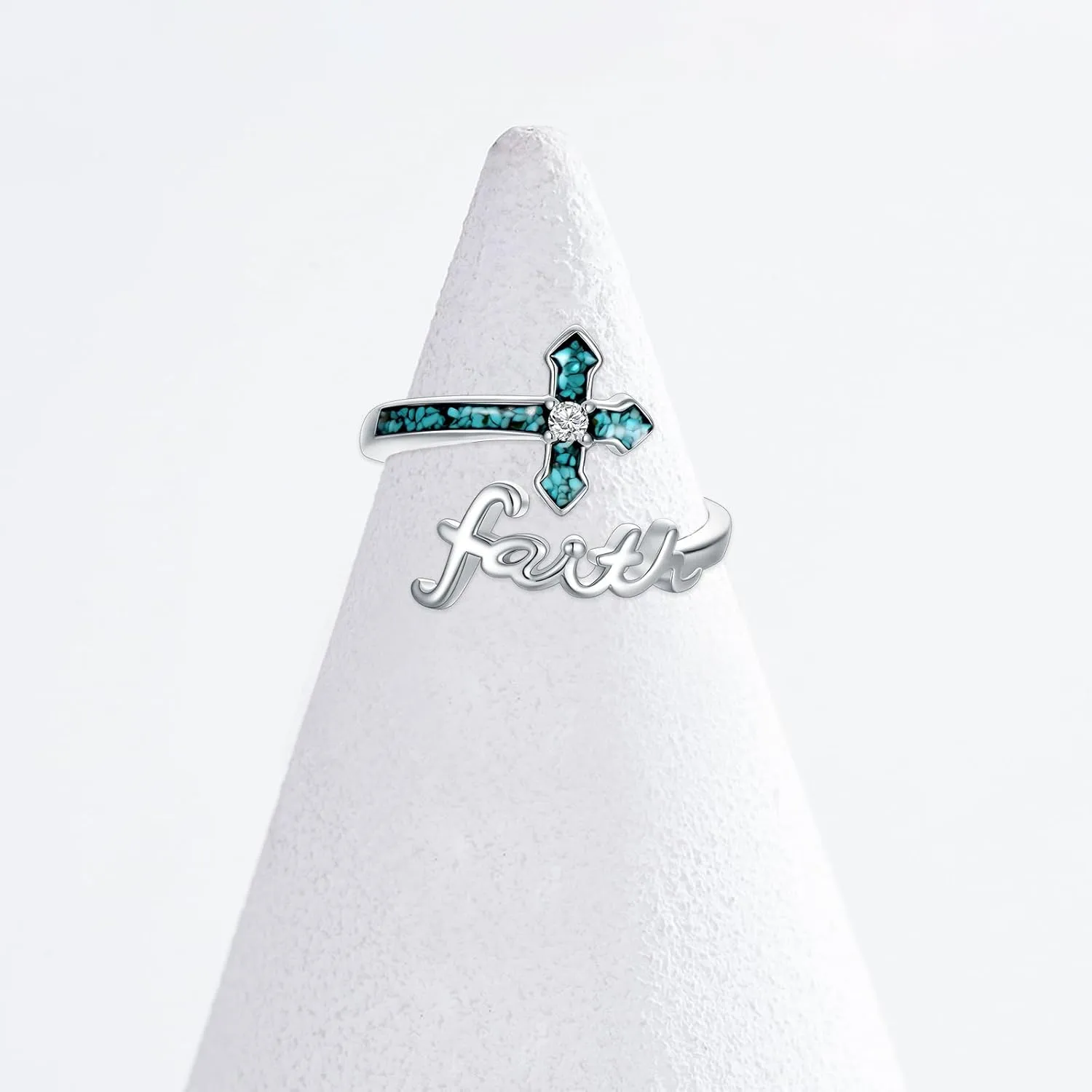Cross Rings for Women 925 Sterling Silver Faith Cross Rings Christian Religious Jewelry Gifts for Men