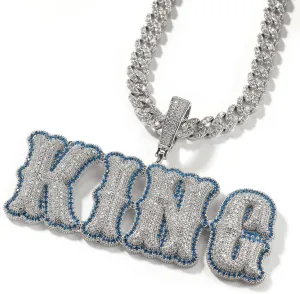 Custom Chain for Men Letter Necklace Iced Out Pendant Custom Name Necklace Personalized Name Plate Necklaces Hip Hop Name Chain for Rapper