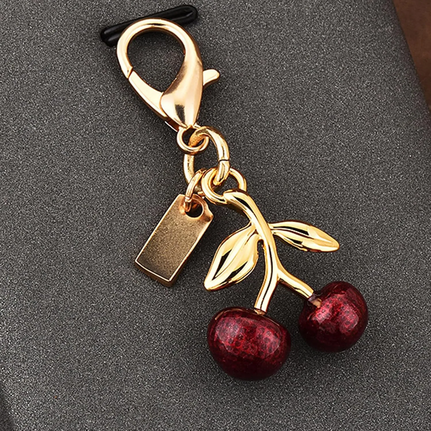 Cute cherry Keychain,Cherry Bag Charm,Handbag Charms for Purses,Key Chains Accessories