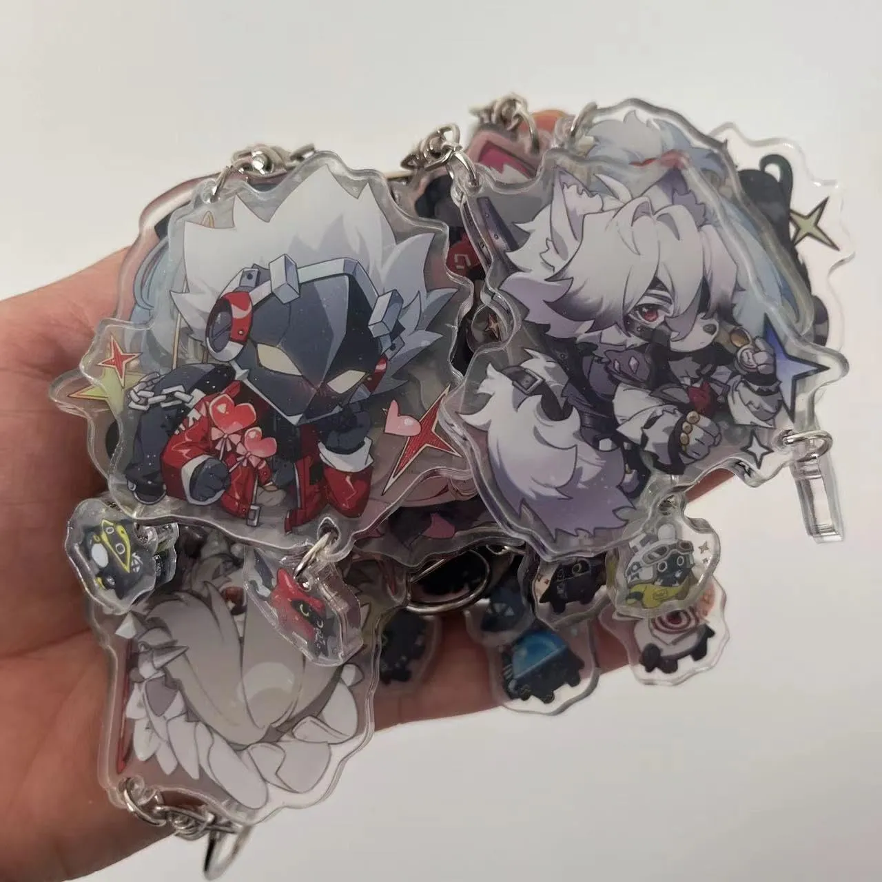 Cute Zenless Zone Zero Cosplay Acrylic Keychain G Shaped Buckle Accessories Bag Car Pendant Key Ring Game Fans Gifts