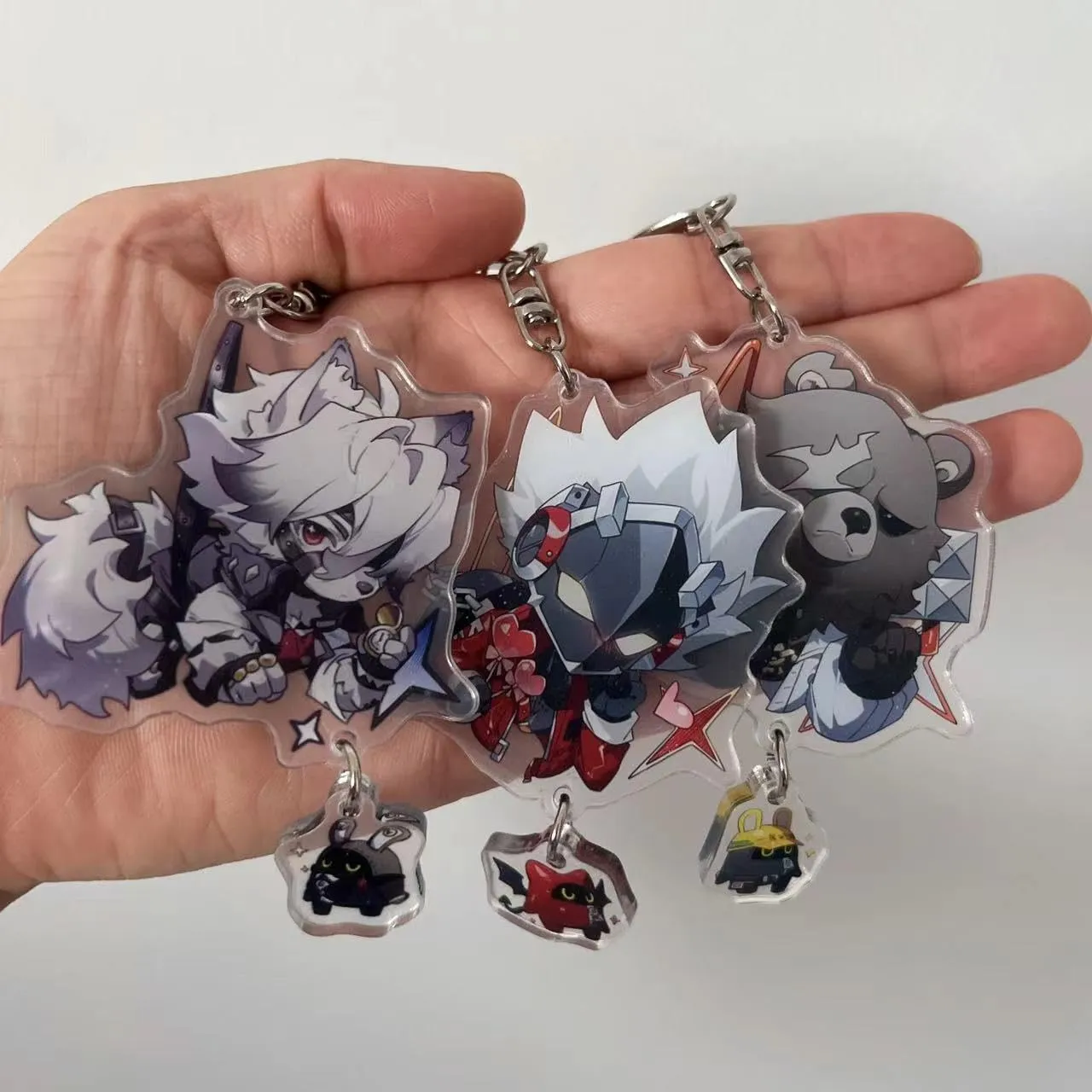 Cute Zenless Zone Zero Cosplay Acrylic Keychain G Shaped Buckle Accessories Bag Car Pendant Key Ring Game Fans Gifts