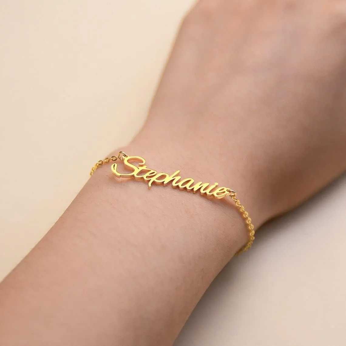 DayOfShe Personalized Name Bracelet or Anklet for Women, Custom Engraved Inspirational Cuff Bangle Infinity Love Gift for Mom