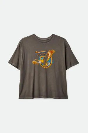 District Women's Oversized Boyfriend Tee - Washed Black