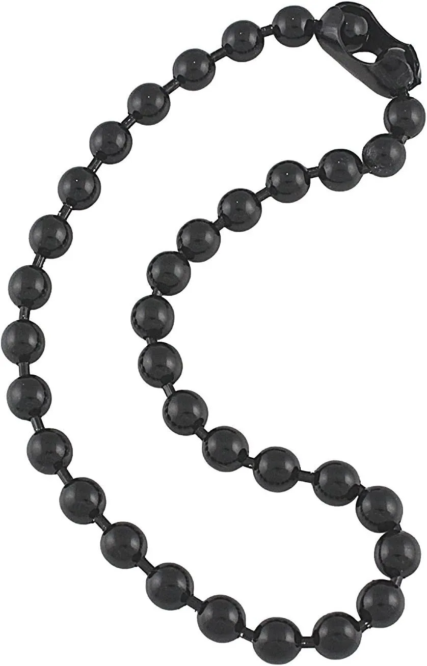 DragonWeave 9.5mm Extra Large Gunmetal Steel Ball Chain Mens Necklace with Extra Durable Finish - ANY LENGTH
