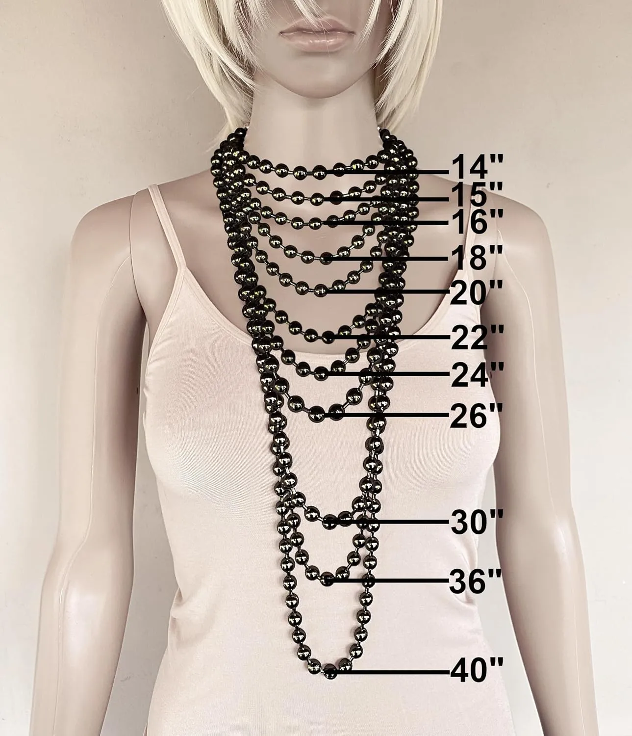 DragonWeave 9.5mm Extra Large Gunmetal Steel Ball Chain Mens Necklace with Extra Durable Finish - ANY LENGTH