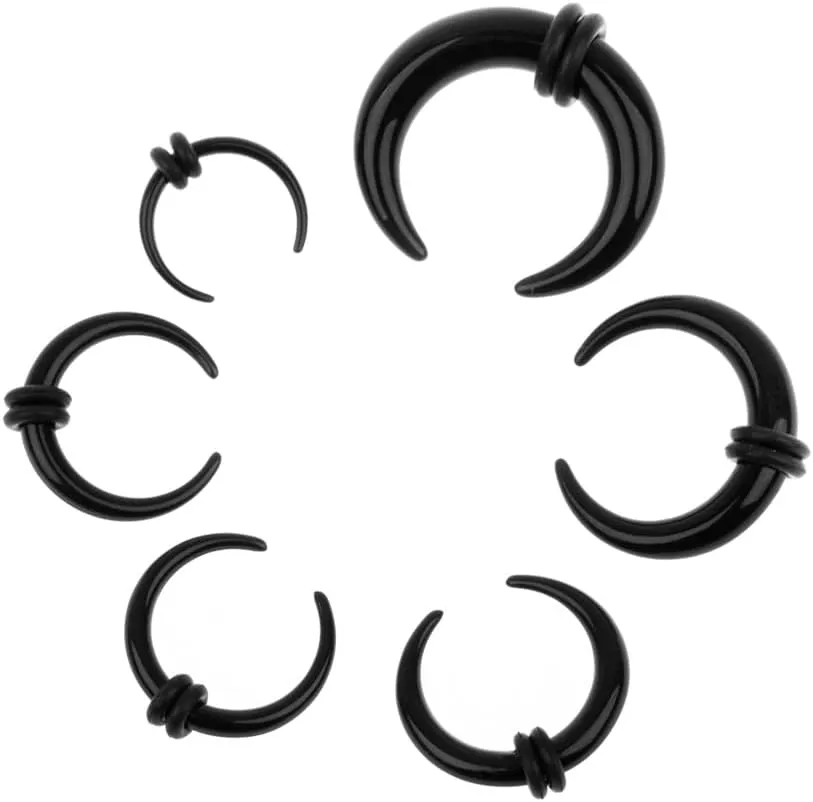 Ear Gauges Stretching Kit 14G-00G Acrylic Sprial Tapers Plugs Expander Sets Heart Tunnels Piering Jewelry Horeseshoes Taper For Ears