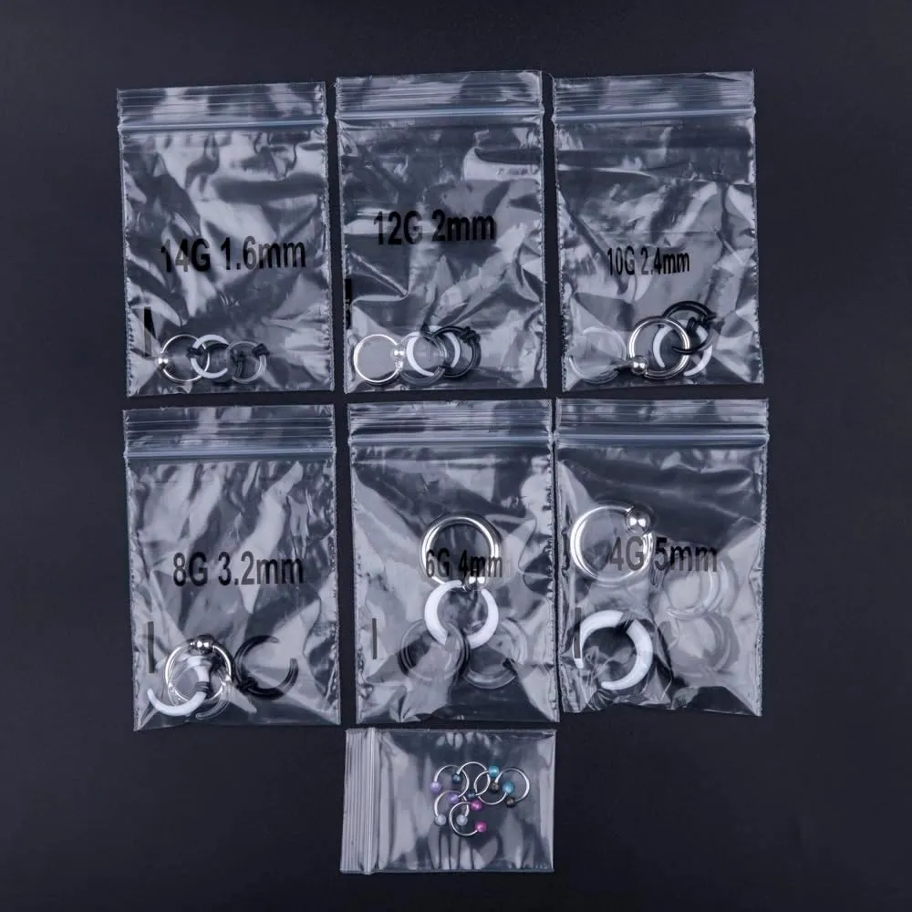 Ear Gauges Stretching Kit 14G-00G Acrylic Sprial Tapers Plugs Expander Sets Heart Tunnels Piering Jewelry Horeseshoes Taper For Ears