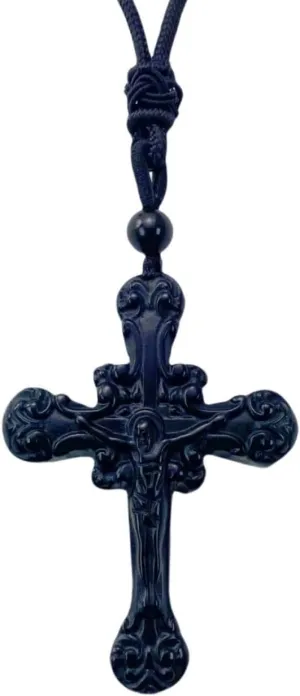 EDEN'S CALL Natural Carved Stone Pendant Necklace for Men and Women Adjustable Cord Crystal Stone Figurine Necklace