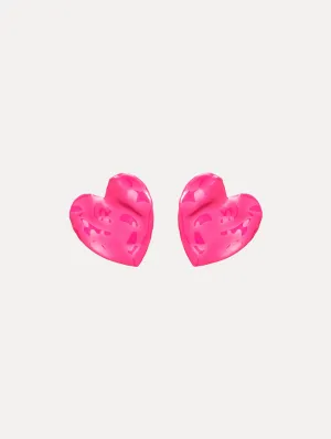 Enamel Heart Earrings
