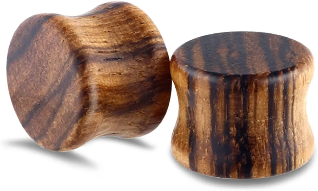 Epinki Tunnels Gauges, 1 Pair Ear Gauges Wood Wood Wooden Women and Men Ear Tunnels and Plugs Kit